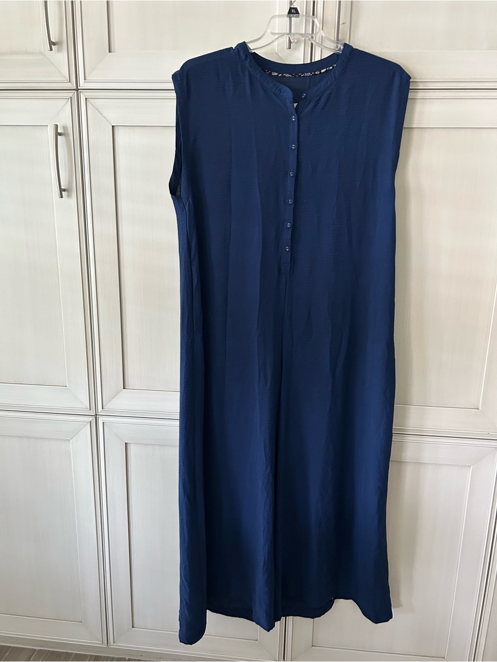 Umgee Navy Button-Front Jumpsuit
